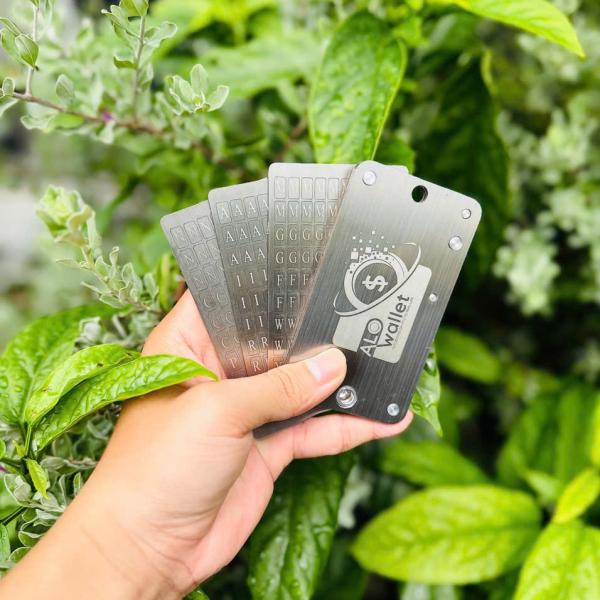 Khối ví thép Inox 304 (Sao lưu cụm từ hạt giống tiền điện tử)