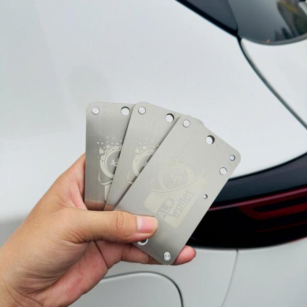 Combo 3 Khối ví thép Inox 304 (Sao lưu cụm từ hạt giống tiền điện tử)